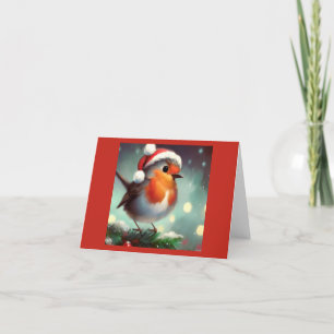 Cartão De Festividades Natal Robin 2
