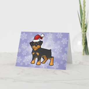 Cartão De Festividades Natal Rottweiler