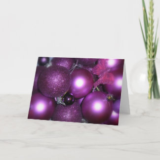 Cartão De Festividades Natal roxo