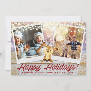 Cartão De Festividades Natal Russo   Duas Fotografias   Colagem de quadro