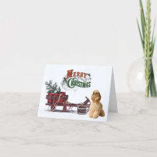 Cartão De Festividades Natal Rustic Cocker Spaniel