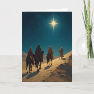 Cartão De Festividades Natal Seguindo a Estrela