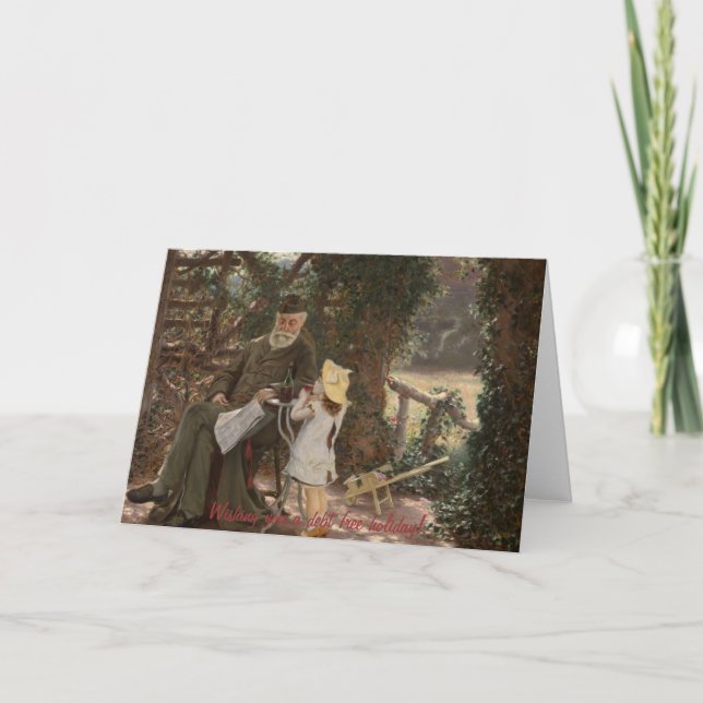 Cartão De Festividades Natal sem Dívida (Frente)