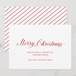 Cartão De Festividades Natal Simples com Letra Elegante Vintage