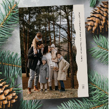 Natal simples moderno com borda ondulada de duas f