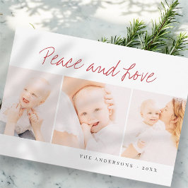 Cartão De Festividades Natal Simples Moderno Saudação Três Foto