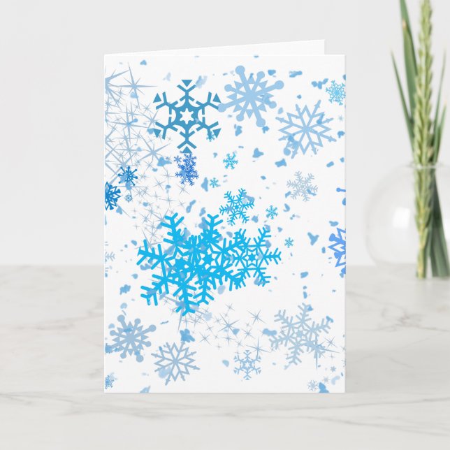 Cartão De Festividades Natal Snowfall (Frente)