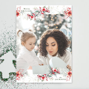 Cartão De Festividades natal tradicional monograma