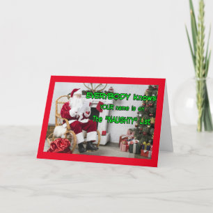 Cartão De Festividades Natal travesso