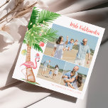 Cartão De Festividades Natal Tropical do Havaí Mele Kalikimaka<br><div class="desc">Esta é a estação para espalhar aloha! Celebrar um Natal tropical com estes cartões de Natal de colagem fotográfica únicos. Apresentando uma palmeira moderna de aquarela,  bolas de Natal,  luzes e um flamingo festivo,  estas cartas trarão um toque tropical para qualquer reunião de férias. Mele Kalikimaka,  amigos e família!</div>