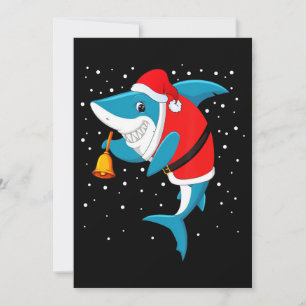 Cartão De Festividades Natal - Tubarão de Natal Engraçado