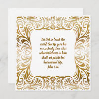 Natal Único do Ouro de Nome Personalizado John 3:1