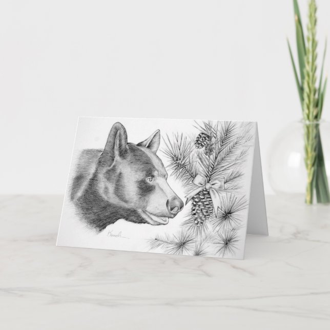 Cartão De Festividades Natal-Urso-Feliz Natal (Frente)