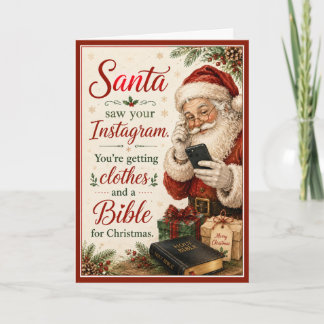 Cartão De Festividades Natal vendo seu Instagram Natal engraçado 