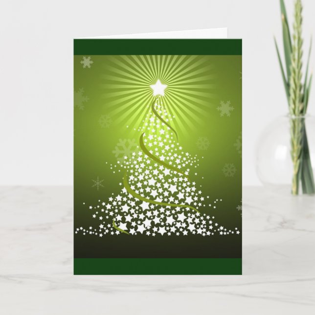 Cartão De Festividades Natal Verde (Frente)