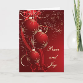 Cartão De Festividades Natal Vermelho Elegante