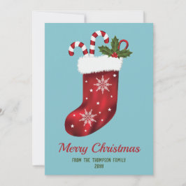 Cartão De Festividades Natal Vermelho Em Azul Com Texto Personalizado