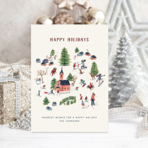 Natal Village Nórdico Minimalista Fofo de Natal