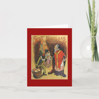 Cartão De Festividades Natal vintage Sint Nicolaas