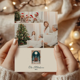 Cartão De Festividades Natal Vintage Tarot de Natal