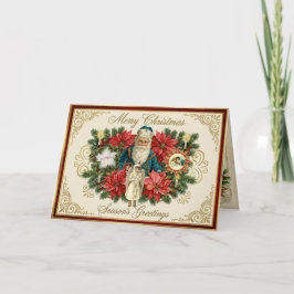 Cartão De Festividades Natal Vintage Vitoriano