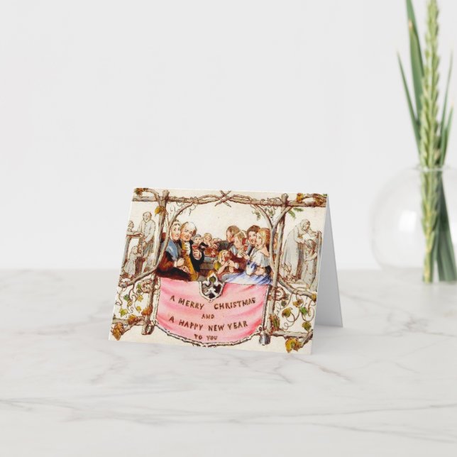 Cartão De Festividades Natal vitoriano (Frente)