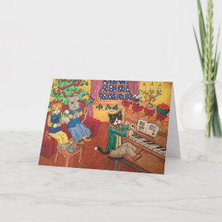 Cartão De Festividades Natal vitoriano