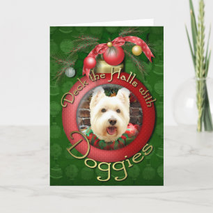 Cartão De Festividades Natal - Westie - Sorte