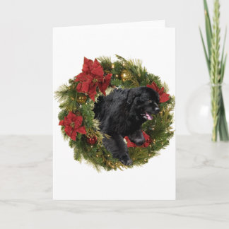 Cartão De Festividades Natal Wreath Black Newf