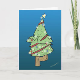Cartão De Festividades Natal - Yoga Tree Pose