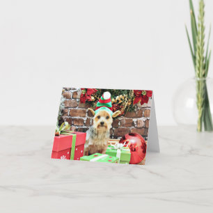 Cartão De Festividades Natal - Yorkie - Vinnie #32