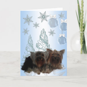 Cartão De Festividades Natal Yorkshire Terrier