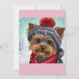 Cartão De Festividades Natal Yorkshire Terrier Gift T Shirt