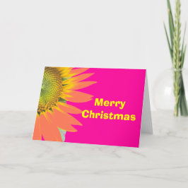 Cartão De Festividades Nateluzido Natal Rosa e Amarelo Flor
