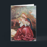 CARTÃO DE FESTIVIDADES NATIVIDADE COM ANJOS - MÁGICA DO NATAL<br><div class="desc">Atmosfera colorida e mágica do Natal pelo pintor alemão Matthias Grunewald ,  Detalhes do Segundo Estado do Isenheim Altarpart ,  estilo expressivo e intenso de arte medieval da Europa Central no século 16.Petróleo sobre madeira.</div>