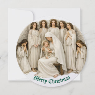 Cartão De Festividades Natividade de Natal Maria & Menino Jesus Colorido