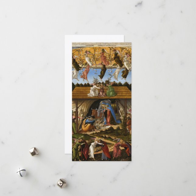 Cartão De Festividades Natividade Mística, 1500 por Sandro Botticelli (Frente/Verso In Situ)