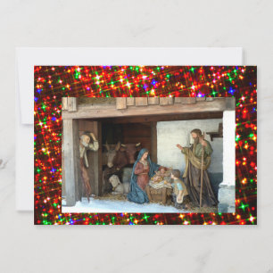 Cartão De Festividades Natividade na Aldeia