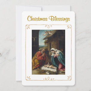 Cartão De Festividades Natividade Natal Abençoa Religião