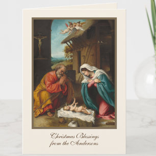Cartão De Festividades Natividade Natal Jesus Virgem Maria São José 