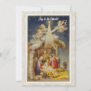 Cartão De Festividades Natividade Natalina Vintage I Religioso Clássico