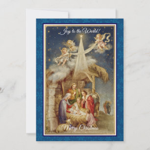 Cartão De Festividades Natividade Natalina Vintage I Religioso Clássico