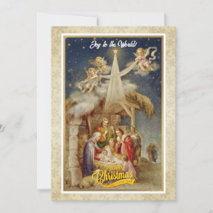 Cartão De Festividades Natividade Natalina Vintage I Religioso Clássico H