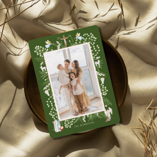 Cartão De Festividades Natividade religiosa de Natal, foto personalizada