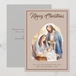Cartão De Festividades Natividade Star Natal magia e elegante