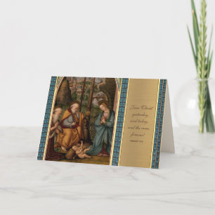 Cartão De Festividades Natividade Virgem Maria Jesus Cristo Escritura