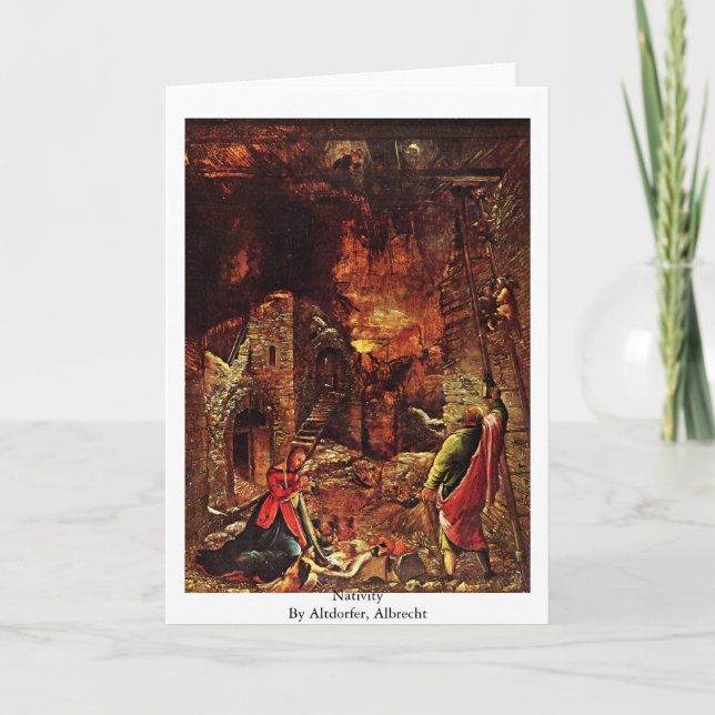 Cartão De Festividades Nativity By Altdorfer, Albrecht (Frente)