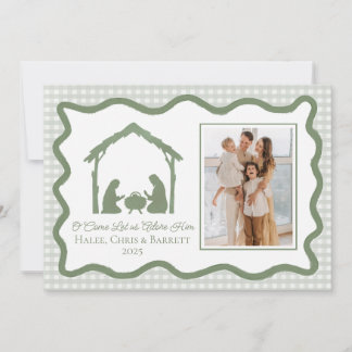 Cartão De Festividades Nativity Christmas Greeting, Holiday Family Photo