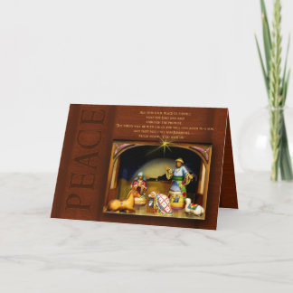 Cartão De Festividades Nativity Scene Christian Christmas... - Customized