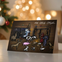 Nativity Scene Christmas Card